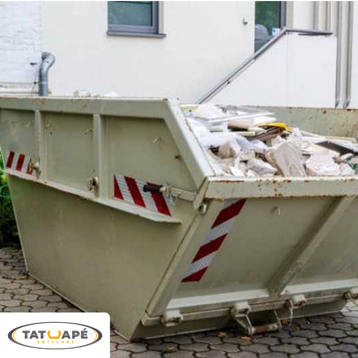 Caçamba de entulho com transporte incluso