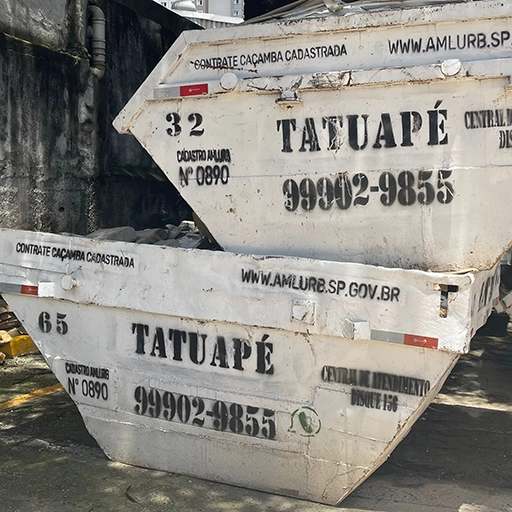 Caçamba estacionária para descarte de resíduos
